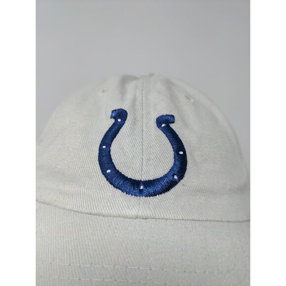 NFL Football Indianapolis Colts Strapback Hat Embroidered Horseshoe Logo Beige - Picture 4 of 11